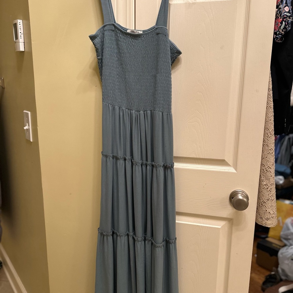 Zenana Outfitters gray-blue Maxi Dress